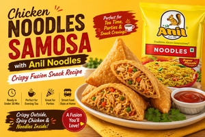 Chicken Noodles Samosa with Anil Noodles | Crispy Fusion Snack Recipe