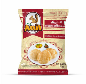 Anil whole wheat flour attta 1kg front side package