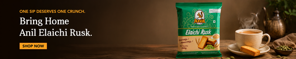 Anil elaichi rusk banner with product image