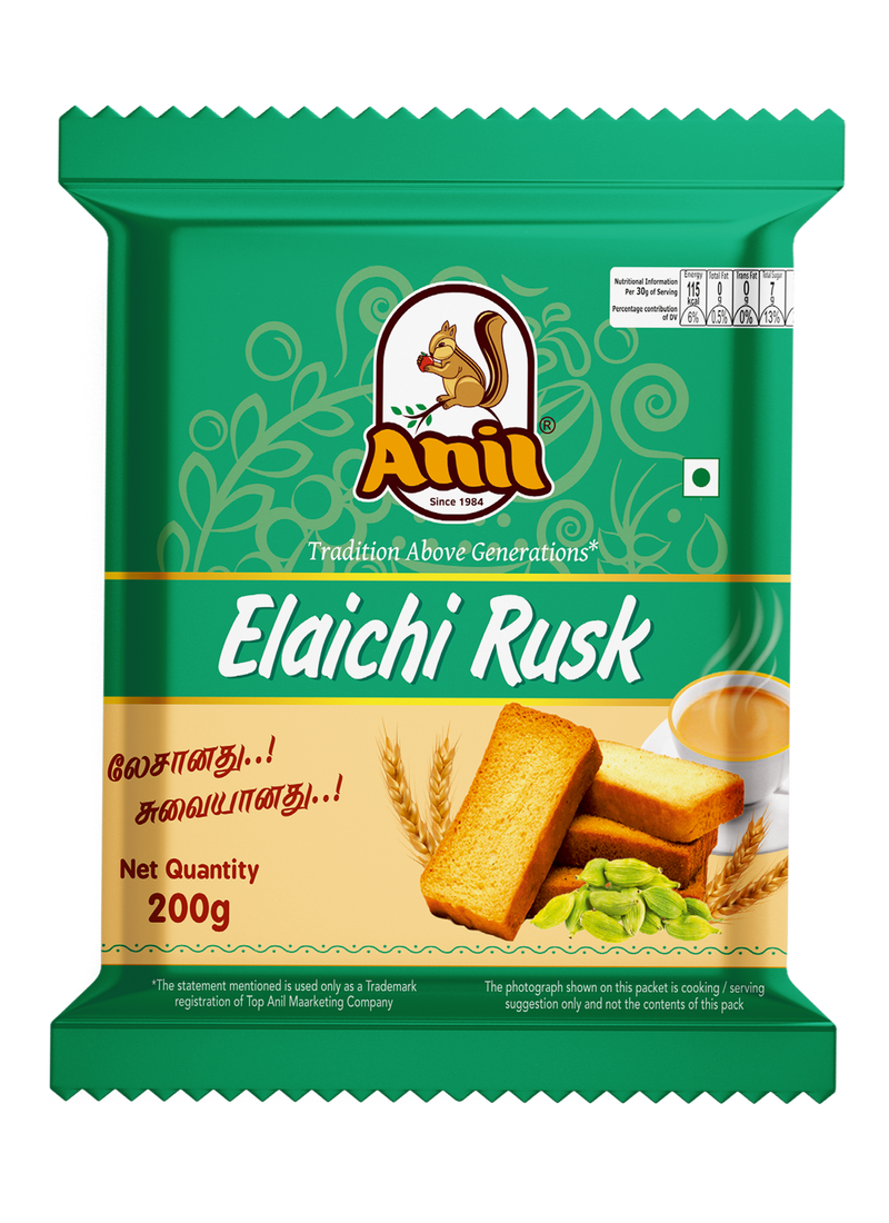 Anil elaichi rusk 200g front-side package